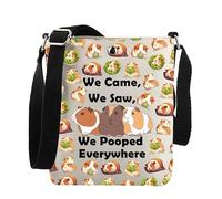 Guinea Pig Gift We Pooped Everywhere Crossbody Bag Animal Lover Gift For Her, We Pooped Eve Xk