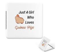 Guinea Pig Gifts for Women Compact Travel Mirror Cute Cartoon Capybara Makeup Mirror Pocket Size Cosmetic Mirror Gift for Guinea Pig Lover Teenage Girl Daughter Pet Owner Birthday Christmas Valentines