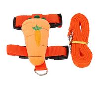 Guinea Pig Harness and Leash, Adjustable Soft Mesh Harness Bell Adjustable Bunny Rabbit Harness and Leash Set Small Pet Cute Vest Harness Leash for Walking Running Hiking Camping (M)