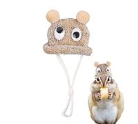 Guinea Pig Hat - Hand Knitted Mini Hats for Warm Cosy Winter Small Hat for Hamster | Cute Hamster Outfits Clothes with Adjustable Strap Mini Small Animal Hat for Sea