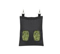 Guinea Pig Hay Bag 3PCS Bunny Hay Bag Hanging Feeder Stand Black Durable Feed Dispenser Container for Rabbits Bunnies Small Animals for Small Pets Guinea Pig Hamster Hay Feeding Bag(Small Black)