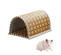Guinea Pig Hideout,Cooling Woven Straw Hamster Tunnel Bed Washable for Summer Hamsters Bunnies Guinea Pigs Sugar Gliders Chinchillas Hedgehogs to Rest and Hide