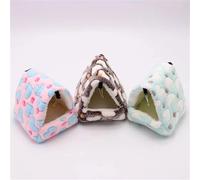 Guinea Pig Hideout,Guinea Pig Bed Heart Plush Pet Hamster Nest for Birds House Warm Comfortable Winter Parrot Hammock Cave Cages Hut Tent Bird Cage Accessorie(Pink,S 8X8cm)
