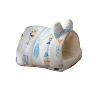 Guinea Pig Hideout,Guinea Pig Bed Small Animals Pet Golden Bear Cotton Nest House Bird Cages Rabbit Rat Parrot Hamster Bed Soft Warm Winter Products(White Little Fish,S 10 x 10cm)