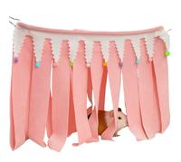 Guinea Pig Hideout, Hideout for Guinea Pig, Guinea Pig Hideouts, Guinea Pig Cage Accessories for Guinea Pig, Bunny, Hamster, Chinchilla, Rabbit Without Metal Fences (Pink,Small)