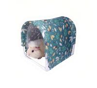 Guinea Pig Hideout Tunnel, Washable Large Fleece Guinea Pigs Toys for Small Animal Habitat, Sturdy Anti-Chew Guinea Pig’s Hides for Bunny, Chinchilla (8.2×8.6 inch)