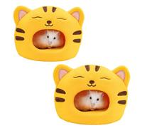 Guinea Pig House Bed | Tiger Shape Hamster Hideout | Cute, Cozy, Robust & Washable | Mini Bed for Sugar Gliders, Dwarf Hamsters, Chinchillas & More | Hamster Hideout, Guinea Pig Bed
