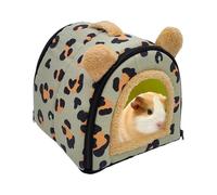 Guinea Pig House - Cosy Plush Cave with Removable Cushion for Hamsters, Rabbits, Hedgehogs, Ferrets | Warm Pet Bed, Cuddly Nest for Cage, Winter Bed for Small Animals, Sugar Glider Nest