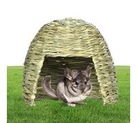 Guinea Pig House Hut - Small Animal Play, Sleeping Grass Bed | Multifunctional Handmade Rabbits Playground, Cozy Foldable Design Shelter for Rabbits, Chinchillas, Hamsters, Hedgehogs, and Dutch Pigs