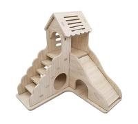 Guinea Pig House Slide - Multi Hamster Shelter, Interactive Small Animal Hideoeut | Two Tier Hamster Habitat, Cozy Hideoeut For Small Pets, Hamster Cage Accessories For Fun Playhouse Supplies