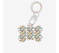 Guinea Pig Illustration Printing Acrylic Dog Bone Ornament Pet Tags Key Chain Holiday for Lovers Dogs Gift