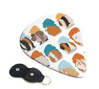 Guinea Pig Illustration Set Of 6 Guitar Plectrums For Acoustic Guitar, Electric Guitar, Bass, Ukulele - Thin, Medium And Thick.