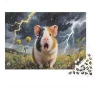 Guinea Pig Jigsaw 1000 Piece Challenge Toys for Adults Violent Storm Impossible Jigsaw Puzzles Educational Games Home Decoration 1000pcs (75x50cm)