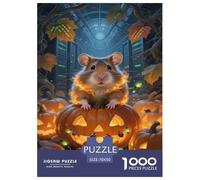 Guinea Pig Jigsaw Puzzles 1000 Pieces Challenge Toy for Adults,Jack - O'- Lanterns Impossible Jigsaw Puzzles 1000 Pieces Educational Games Home Decoration 70x50cm/1000pcs