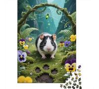 Guinea Pig Jigsaw Puzzles Puzzles for Adults Kids. 1000 Pieces Cartoon Art Great Gifts Challenge Toy Educational Games Home Decoration for Adults& Kids Age 14 Years Up 1000pcs (75x50cm)
