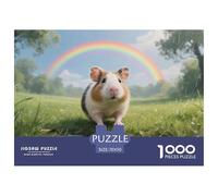 Guinea Pig Jigsaw Puzzles Puzzles for Adults Kids. 1000 Pieces Great Gifts Challenge Toy Educational Game Home Decoration for Educational Games Gifts 70x50cm/1000pcs