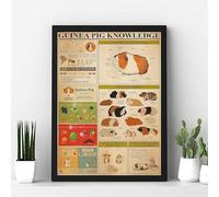 Guinea Pig Knowledge Poster Vintage Signage For Home Garage Decor Gifts Metal Tin Sign 8x12 Inch
