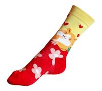 Guinea Pig Love Hearts Cavy Flowers Ladies Socks One Pair Multicolour 4-8 UK / 37-42 Eur / 6-10 US