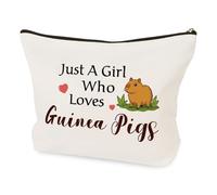 Guinea Pig Lovers Cosmetic Makeup Bag Guinea Gifts Pig for Women Girl Travel Toiletry Pouch Birthday Christmas Animal Lover Guinea Pig Themed Gifts for Bestie Friend Daughter Wife Sister Girlfriend