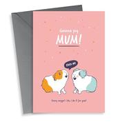 Guinea Pig Mother's Day Card or Birthday Card for a guinea pig mum!