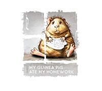Guinea Pig Notebook: Sorry, My Guinea Pig Ate My Homework • Size 6 x 9 Inches • 120 Pages • Ruled Pages • Diary • Journal • Organizer • Original FD-DESIGN