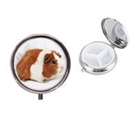 Guinea Pig On A Round Travel Metal Pill Box Ideal Birthday Gift X68