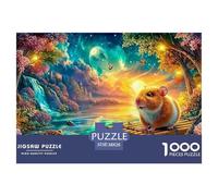 Guinea Pig on Raft in Magical Waterscape 1000 Piece Jigsaw Puzzle Cute Guinea Pig Perfect Present for Boys, Girls, Men & Women 38x26cm/1000pcs