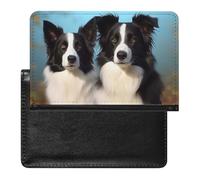 Guinea Pig Passport Holder Slim Travel Wallet RFID Blocking Card Case Cover Passport Cover Protector Essentials with Credit Card Slots for Women/Men, Border Collie, One Size, Modern