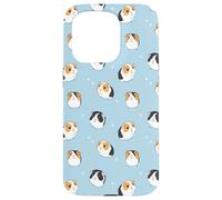 Guinea Pig Pattern Funny Cute Animal Blue Case for iPhone 15 Pro
