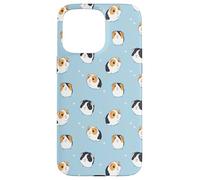 Guinea Pig Pattern Funny Cute Animal Blue Case for iPhone 15 Pro Max