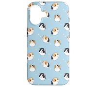 Guinea Pig Pattern Funny Cute Animal Blue Case for iPhone 16