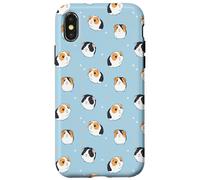 Guinea Pig Pattern Funny Cute Animal Blue Case for iPhone X/XS