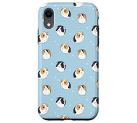 Guinea Pig Pattern Funny Cute Animal Blue Case for iPhone XR