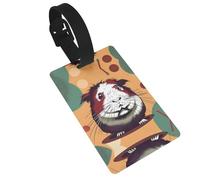 Guinea Pig Pattern Print Luggage Tags with Detachable Wristband, Travel Bag Tags, Easy to Identify