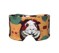 Guinea Pig Pattern Print Sleep Eye and Ear Muffs Mask - Adjustable Yoga Travel Headband, Keep Warm Shading Comfortable Aid