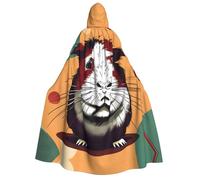 Guinea Pig Pattern Print Unisex Adult Hooded Comfortable Cloak Cosplay Costume Halloween Christmas Carnival