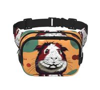 Guinea Pig Pattern Zipper Fanny Pack, Crossbody Bags with Adjustable Strap for Jogging, Cycling