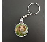Guinea Pig Pendant On A Split Ring Keyring Ideal Birthday Gift N411