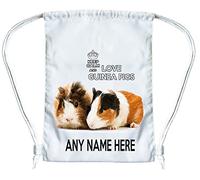 GUINEA PIG Personalised Gym Bag, Name Bag for Boys or Girls, Drawstring Gymsac, PE Bag, Nursery Backpack, Pre-school, Pumpbag, Sportsbag, Dance Rucksack