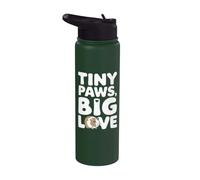 Guinea Pig Pet Quote - Tiny Paws Big Love Stainless Steel Insulated Water Bottle