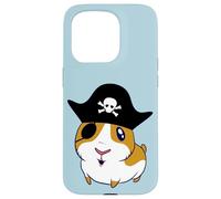 Guinea Pig Pirate Cavy Eyepatch Kawaii Cartoon Jolly Roger Case for iPhone 15 Pro