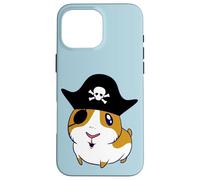 Guinea Pig Pirate Cavy Eyepatch Kawaii Cartoon Jolly Roger Case for iPhone 16 Pro Max