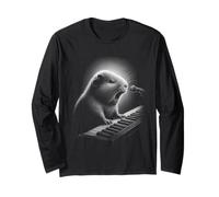 Guinea Pig Playing Keyboard Piano Player Pet Lover Long Sleeve T-Shirt