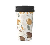 Guinea Pig Portable Stainless Steel Travel Mug - Insulated Hot & Cold Drink Tumbler with Leak-Proof Lid, Commuter-Friendly Coffee Cup for Office, Car & Outdoors