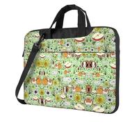 Guinea Pig Print Laptop Bag, Adjustable Shoulder Strap and Hidden Handle, Simplify Your Everyday, Black/White, 15.6 inch