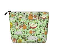 Guinea Pig Print Portable Makeup Bag for Women Large-Capacity Travel Toiletry Organizer Pouch