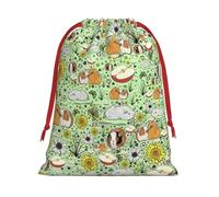 Guinea Pig Print Present Bag, Reusable Organizer For Holiday Celebrations, Xmas Party Favors
