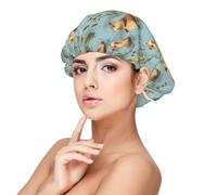 Guinea Pig Print Satin Silk Bonnet for Sleeping Women, Adjustable Double Layer Satin Hair Bonnet Night Sleep Cap for Curly Hair