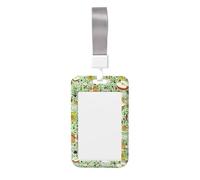 Guinea Pig Printed Id Badge Holder with Neck Strap Vertical Waterproof Name Card Holder for Office School