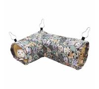 Guinea Pig Rat Corner Tunnel & Tubes Ferret Bunkbed Hammock, Guinea Pig Hideout for Hedgehog Piggy Hamster Hide, Small Animal Pet Toys and Cage Accessories (3.Corner Tunnel)